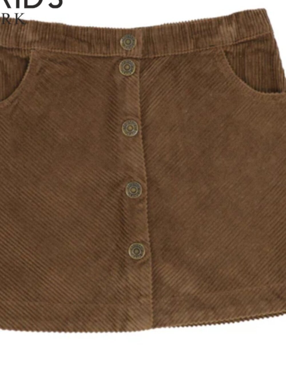MARMAR WOOD CORDUROY BUTTON DOWN SKIRT, size 7Y